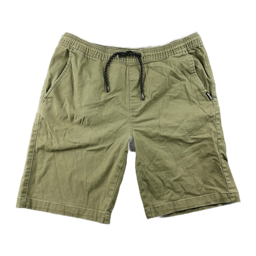 Tony Hawk Shorts Men M Green Pull-On Stretch Twill Relaxed Drawstring Skater